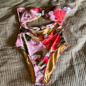 Aerie tropical one piece bathing suit